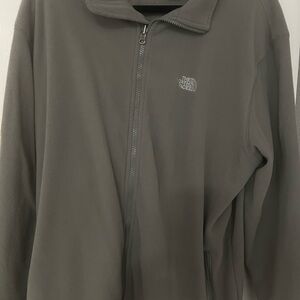 North Face full zip fleece jacket XXL gray